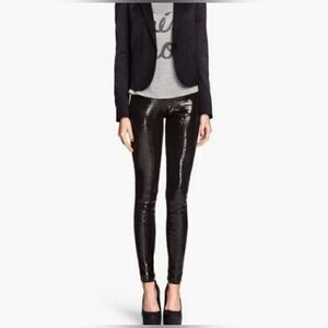 Alice +Olivia Sequined Jersey Leggings size Xs